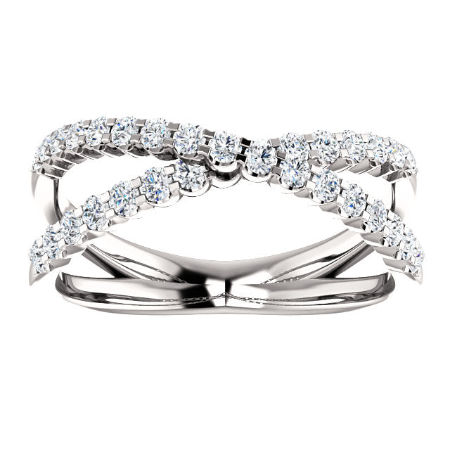 Diamond Criss Cross Ring