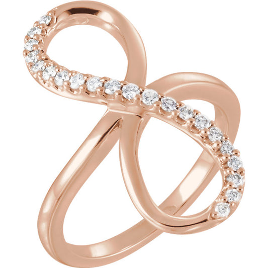 Rose Diamond Infinity Ring