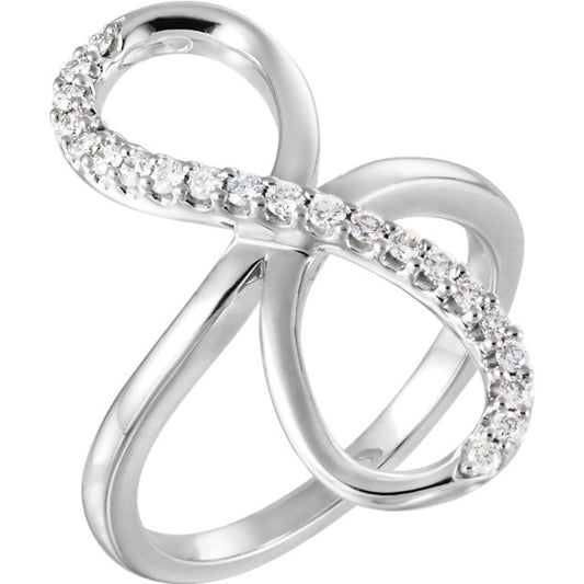 Rose Diamond Infinity Ring