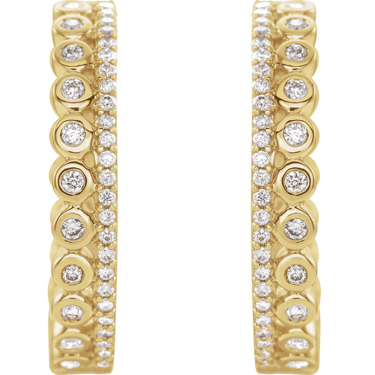 Poppy Diamond Hoop Earrings