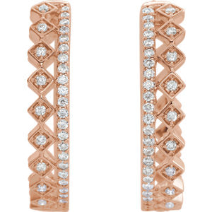 Dahlia Diamond Hoop Earrings