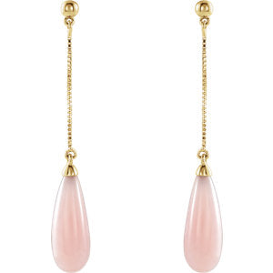 Pink Opal Dangle Earrings