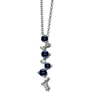 Wildflower Blue Sapphire and Diamond Necklace