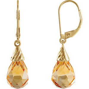 Citrine Briolette Earrings