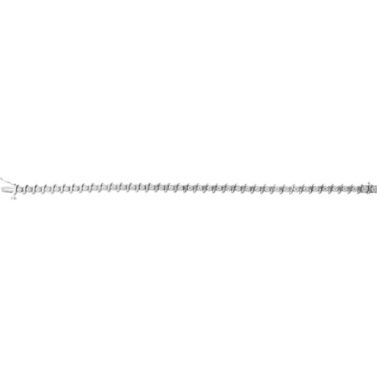 Diamond Curved Link Line Bracelet