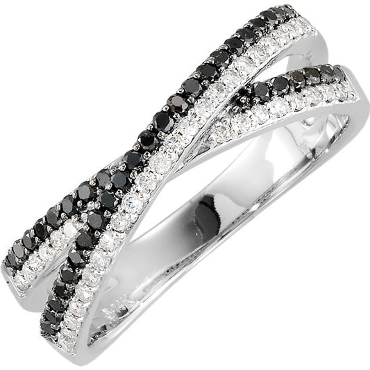 Ivy Black & White Diamond Ring