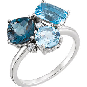 Wildflower Blue Topaz Ring