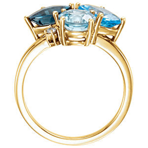Wildflower Blue Topaz Ring