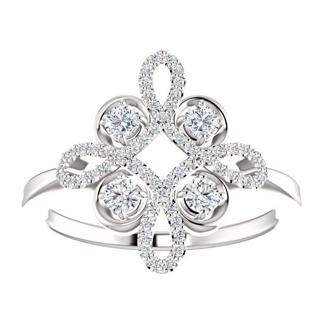 Clover Diamond Ring