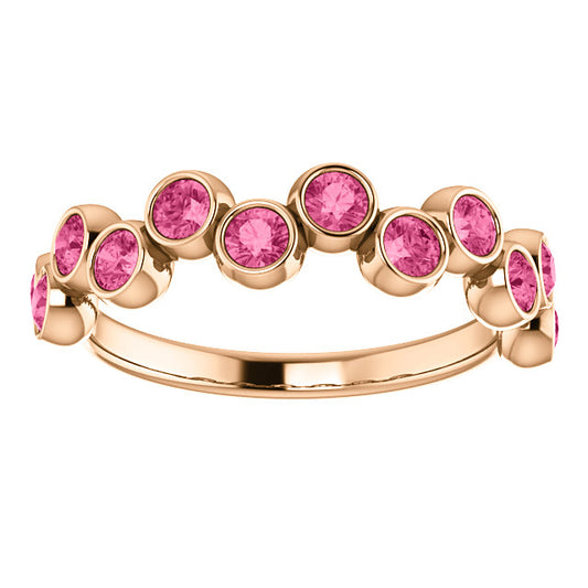 Poppy Pink Tourmaline Band