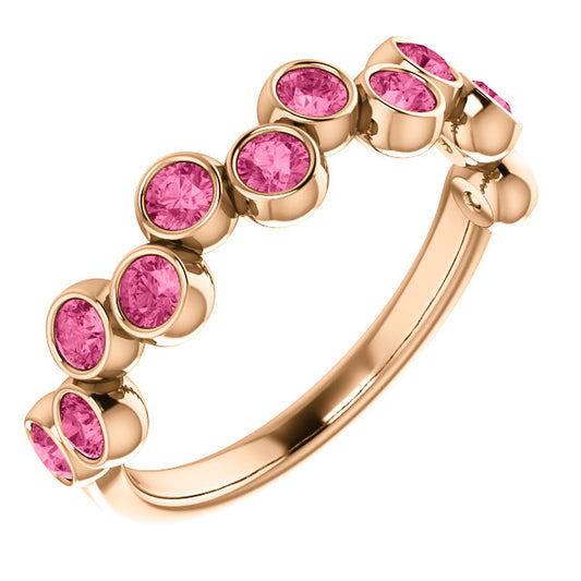 Poppy Pink Tourmaline Band