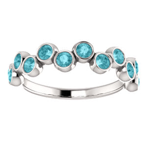 Poppy Blue Zircon Band