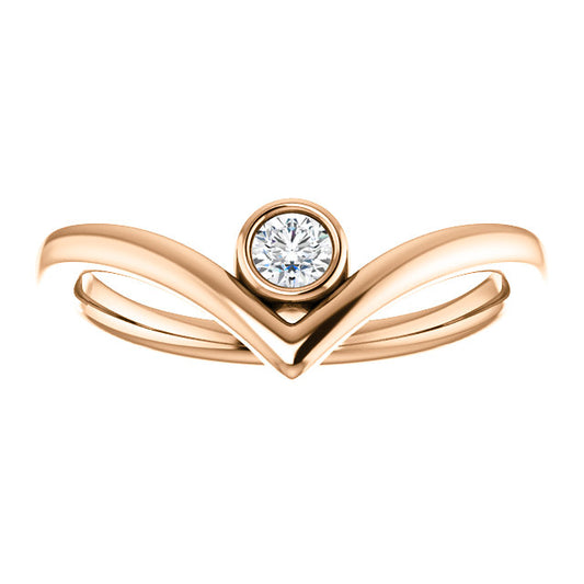 Poppy Diamond Chevron Ring