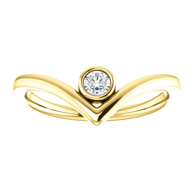 Poppy Diamond Chevron Ring