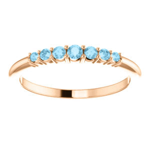 Lilac Aquamarine Stackable Ring