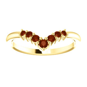 Bellflower Garnet Chevron Stackable Ring