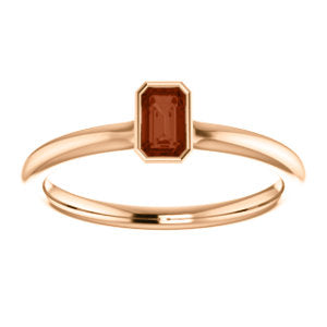 Zinnia Garnet Stackable Ring