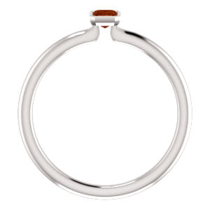 Zinnia Garnet Stackable Ring