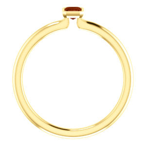 Zinnia Garnet Stackable Ring