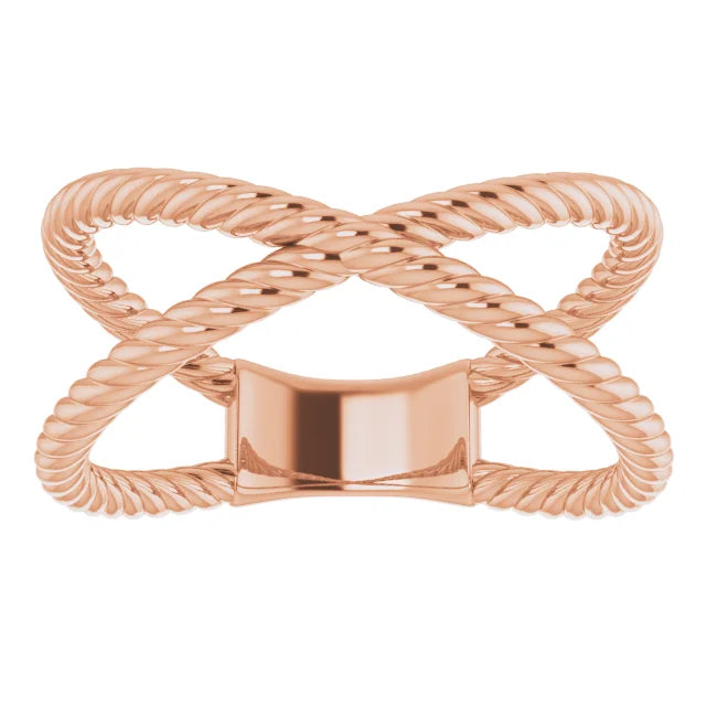 Hibiscus Criss-Cross Rope Ring