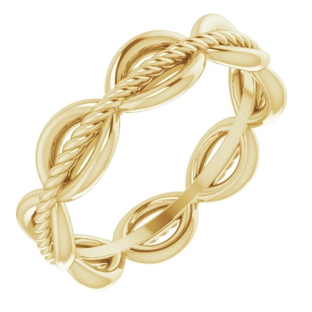 Hibiscus Rope Eternity Band