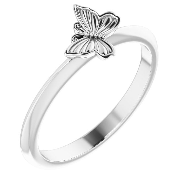 Daisy Butterfly Stackable Ring