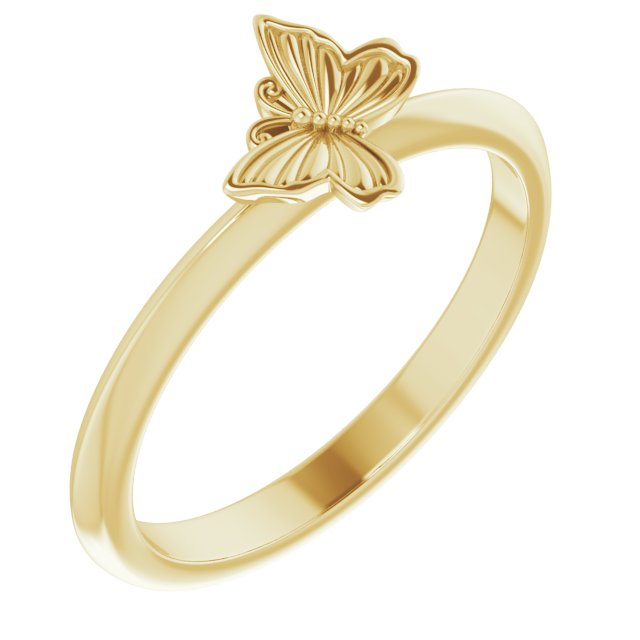 Daisy Butterfly Stackable Ring