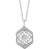 Iris Diamond Filigree Necklace