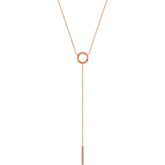 Craspedia Circle Lariat Necklace