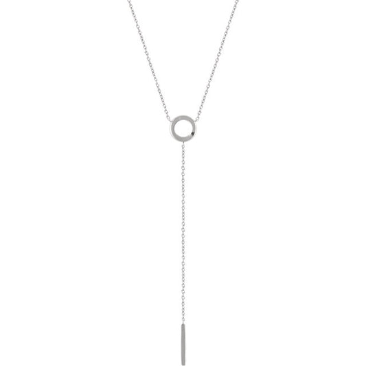 Craspedia Circle Lariat Necklace