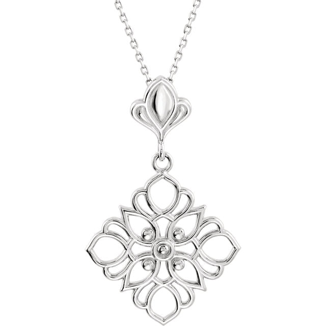 Lily Decorative Motif Necklace