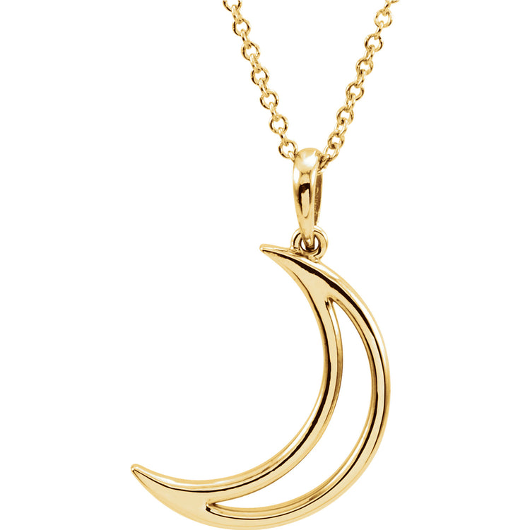 Aster Crescent Moon Necklace
