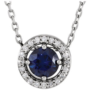 Hydrangea Blue Sapphire and Diamond Necklace
