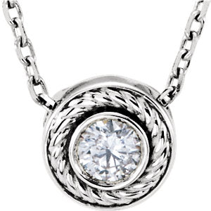 Hibiscus Diamond Solitaire Necklace