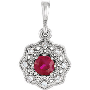 Iris Ruby & Diamond Necklace