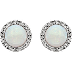 Cherry Blossom Opal Stud Earrings