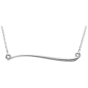 Passionflower Curved Bar Necklace