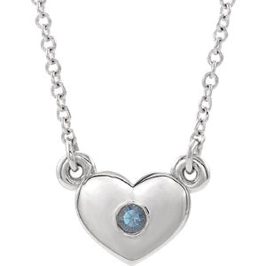 Tulip Alexandrite Heart Necklace