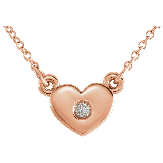 Tulip Diamond Heart Necklace