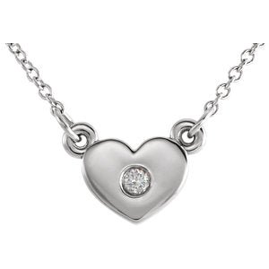 Tulip Diamond Heart Necklace