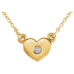 Tulip Diamond Heart Necklace