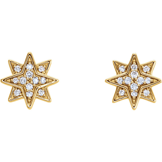 Aster Diamond Starburst Earrings