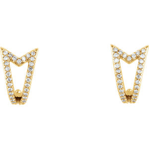 Trillium Diamond Huggie Earrings