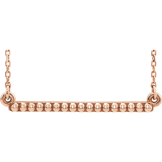 Jasmine Straight Bar Necklace