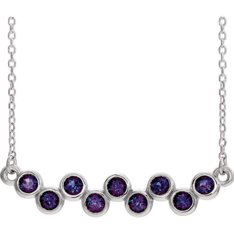 Poppy Alexandrite Bar Necklace