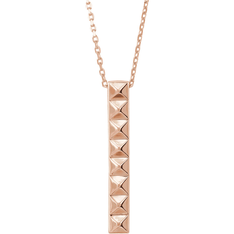 Lotus Pyramid Bar Necklace