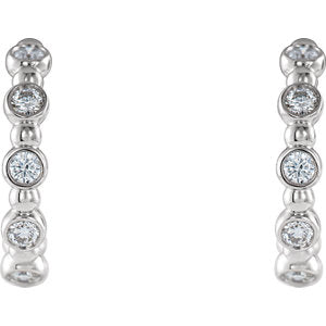 Jasmine Diamond Hoop Earrings