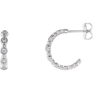 Jasmine Diamond Hoop Earrings