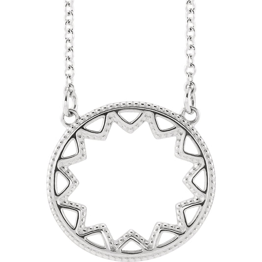 Aster Milgrain Sun Necklace