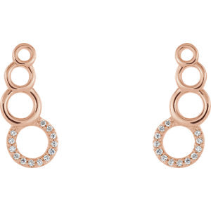 Craspedia Diamond Climber Earrings